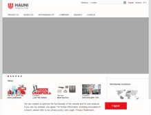 Tablet Screenshot of hauni.com